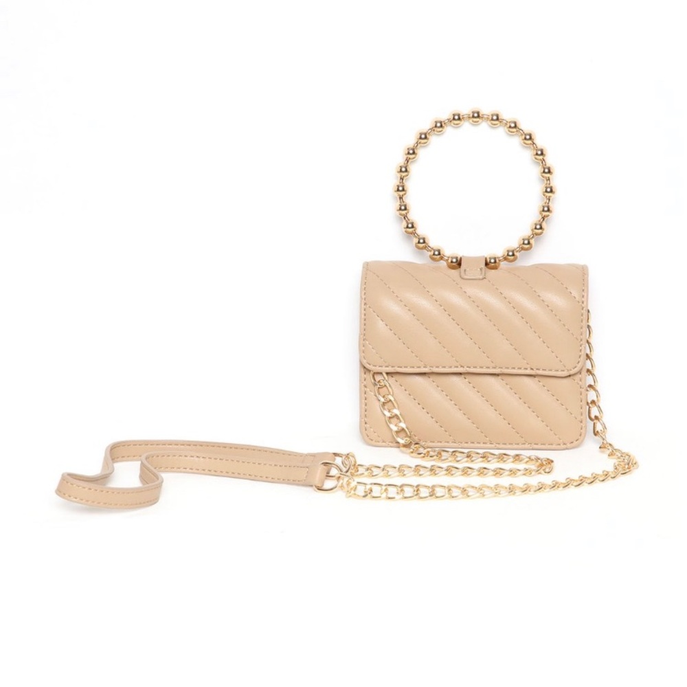 NWT fashion nova Meet You There Mini Bag - Nude - Picture 2 of 6